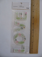 Recollections Stickers LOVE Flowers 1 Piece NIP