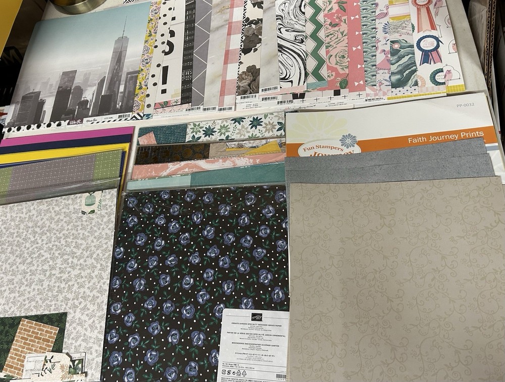 Scrapbook Paper 8 Lbs Over 180 12″ x 12″ Sheets Magnolia Jane, Stampin Up