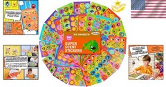 Delightful Scratch and Sniff Stickers for Kids – 9 Scents, 36 Colorful Sheets