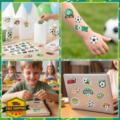 WSICSE 500pc Soccer Stickers 20 Styles Multicolor