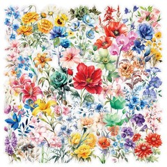200PCS Transparent Plant Flower Leaf Stickers PET Decorative Water Cups Handbook