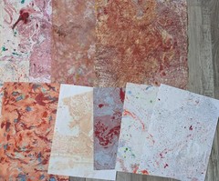 21 Piece Handmade Artisan Paper For Scrapbooking, Card Making, Junk Journals