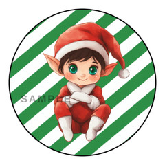 30 Elf Christmas stickers, envelope seals, labels, tags