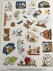 PEANUTS ‘HALLOWEEN/THANKSGIVING/AUTUMN /STICKERS -27 STICKERS -BUY MORE AND SAVE