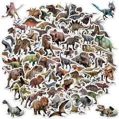 100pcs Jurassic Dinosaur Stickers Waterproof Vinyl Decals for Kids Laptop Bottle