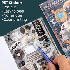 Japanese Comic Style Sticker Scrapbooking Supplies for Junk Journal, 45 Sheet…