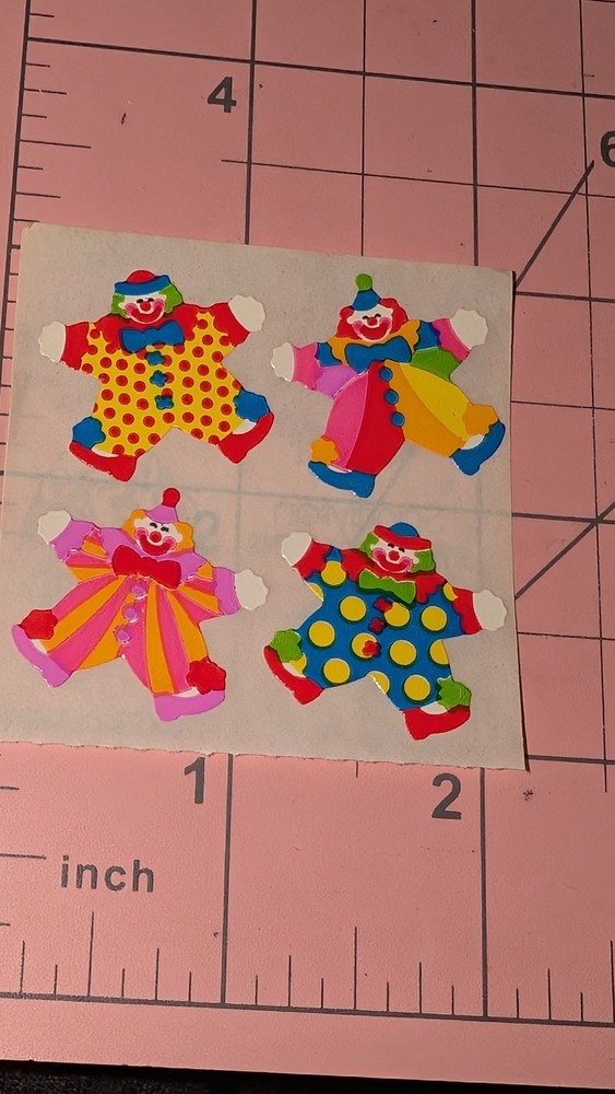 Vintage Sandylion stickers Clowns 1 Module