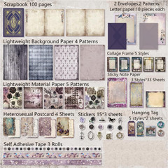 Ultimate Vintage Scrapbook Supplies & Junk Journal Kit – A6 Retro Notebook, Aest
