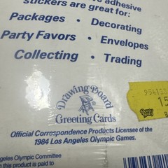 Olympic PERK-UPS Stickers GYMNASTIC EVENTS NIP 1984 Vtg 3 Sheets USA EAGLE LA !