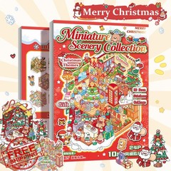 Wnqou 10 Sets 3D Christmas Sticker Book