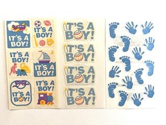 Baby Boy Sticker Lot: 25 Frances Meyer, Mrs. Grossman, NRN Designs, Hallmark