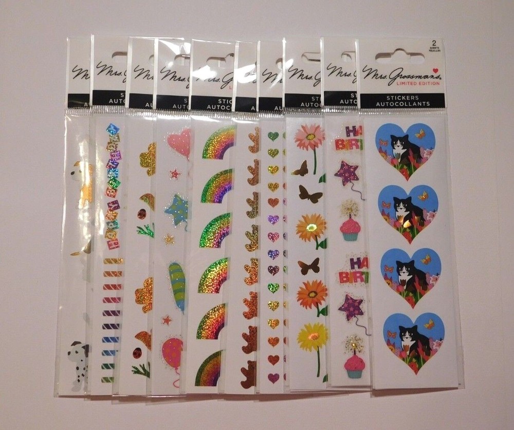 Mrs. Grossman’s stickers You Choose Sticker Packs Brand New ~Limited Edition #1~