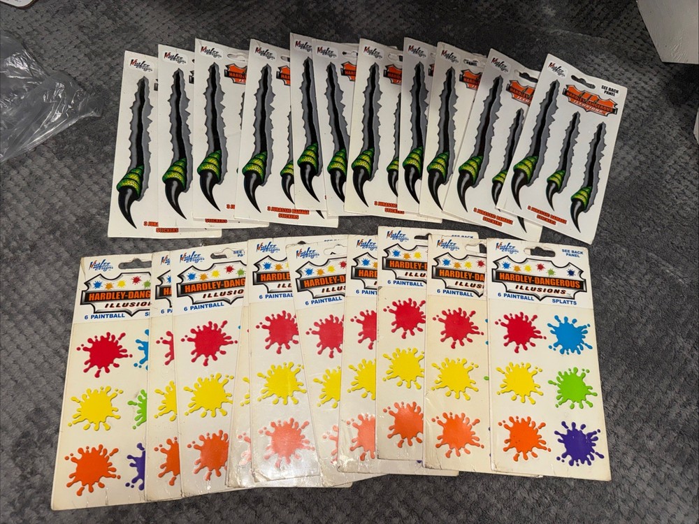 Lot Of 21 Packs Of Hardley Dangerous Sticker Sheets (*NEW OLD STOCK*)