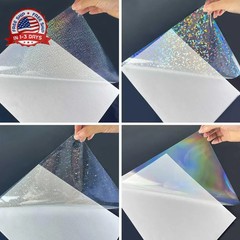 20 Sheets Holographic Sticker Paper A4 Size Vinyl Lamination Stickers Film Water