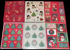 Vintage Sticker Lot Christmas 6 Sheets AGC & Hallmark