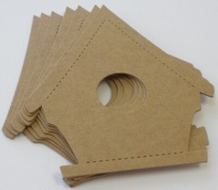 {3} *BIRD HOUSE w/ BIRDS* Unfinished Bare Chipboard Die Cuts – 3 7/8″ x 4 1/2″