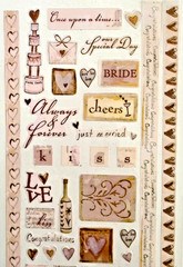 The Paper Studio Stickabilities WEDDING WORDS & PHRASES Vellum Stickers – 44 pcs