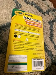Crayola black & white self adhesive paper letters