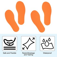 8 Pairs Feet Markers for Classroom Plastic Floor Foot Shaped Markers Orange