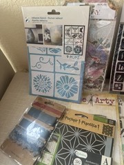LARGE Lot Contemporary Crafters Kit Prismacolor, Bo Bunny, Stamps, Paper – 20
