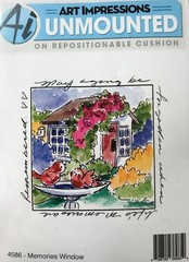 New ART IMPRESSIONS rubber stamp MEMORIES windows to the world free USA ship