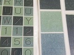 NEW Lot 8 Pkgs Woodstone Alphabet Tile Stickers Blue Green Orange Yellow -F