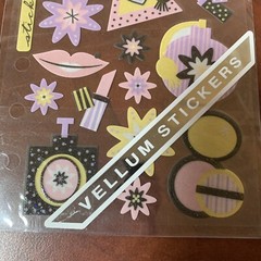 Sticko Girly Girls Pink makeup lip stick perfume Scrapbook Stickers star New