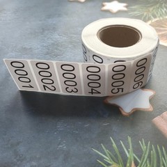 1000 Count Numbered Stickers Roll – Self Adhesive Waterproof Labels for Organizi