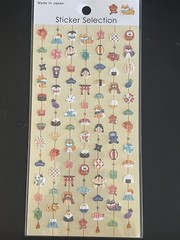 Japanese Sticker Bundle 6 Sheets + Washi Paper Die Cuts Made in Japan