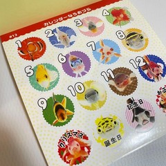 Shogakkan Uozura Fish Heads Stickers book 274 Japanese stickers Shogakkan