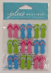 Jolee’s Foam Flip Flops Repeats Beach Pool Summer Scrapbooking Stickers