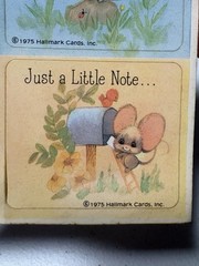 Vintage 1975 Hallmark Mouse Sticker Mice Pen Pal Messages 1 Sheet