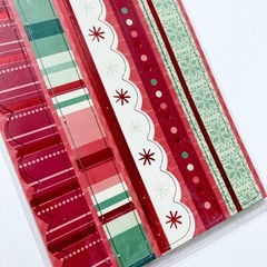 Christmas Holiday Borders Metallic Non-Adhesive Chipboard 12″ Embellishments