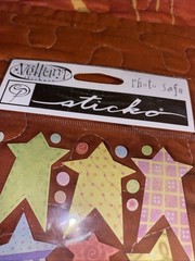 1 EK Sticko Vellum Pastel Stars Stickers Fabric Patterns Dots Starry