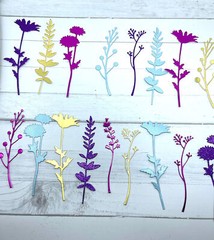 Die Cuts Medium WildFlowers 18 Pieces Cardstock Style A