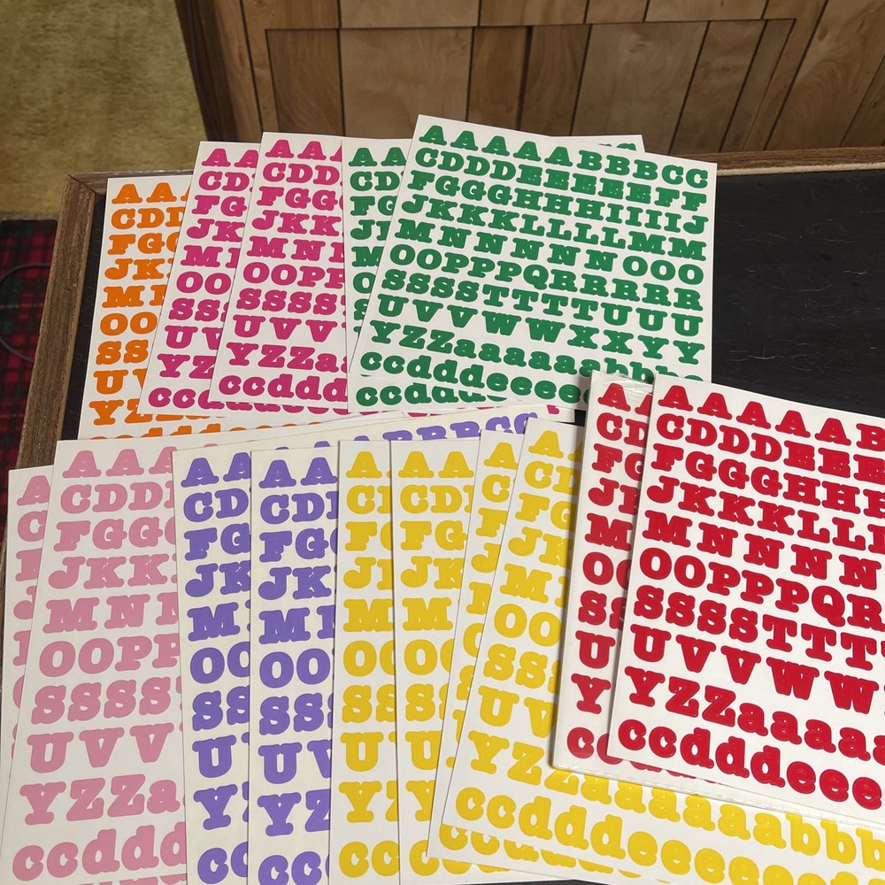 Creative Memories LARGE ABC/123 Stickers BOLD font PURPLE, PINK or GREEN etc
