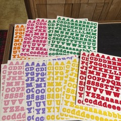 Creative Memories LARGE ABC/123 Stickers BOLD font PURPLE, PINK or GREEN etc