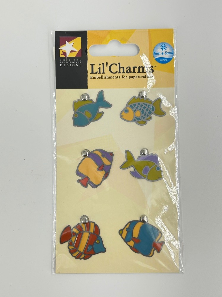 American Traditional Designs Lil’ Charms Embellishments Fun Fish Color