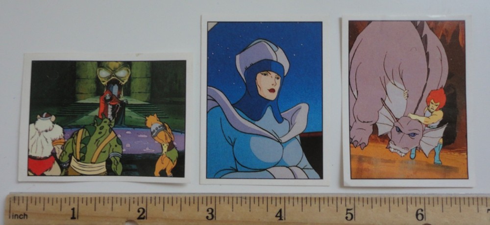 1986 Panini Thundercats Album Stickers #52, 82 & 201