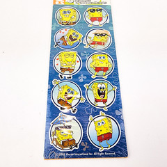 Vintage 2004 Spongebob Stickers 3 Sheets Sealed Stickety Doo Da