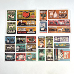 Farm Animal Bees Stickers 16 Sheets Junk Journal Collage Scrapbooking Cards
