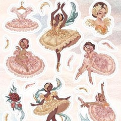 STICKII Ballet Beauty Sticker Sheet – Gold Foil Ballerina Planner Stickers