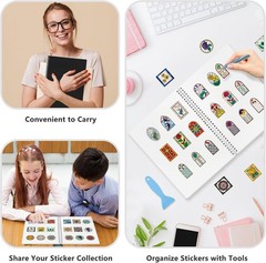 Large Reusable Sticker Book Collecting Album 8.5×11 Inch Sticker