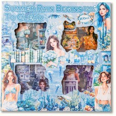 YagCu Season Scrapbook Stickers Set, Summer Junk Journal 3.15 inches,