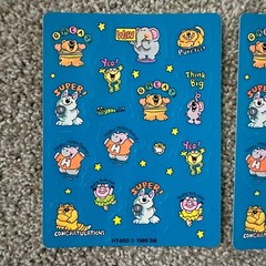 NEW Vintage Stickers 3M Post It Animals Bears Raccoon Hippo HT-850 1989 80s 90s