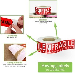 Home Moving Color Coding Labels 3 Bedroom House 2 Bathroom Kitchen Fragile Bl…