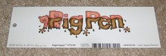Cock-A-Doodle Design Page Topper DieCut Title ~ Pig Pen w/Mud Splats
