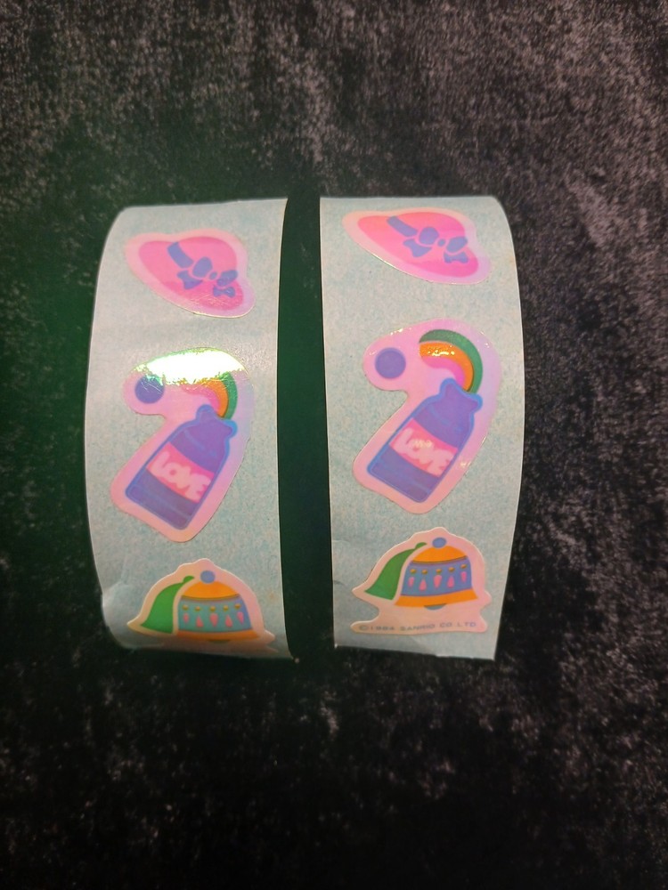 Vintage Rare Sanrio Iridescent Pastels Sticker 1984