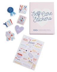 WORLD TRAVELER Self Care Sticker Book Folio Hardcover 5×7 Art Stickers