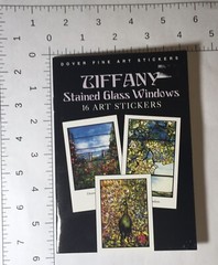 2001 Art Stickers Dover 16 Fine Tiffany Stained Glass Windows Booklet